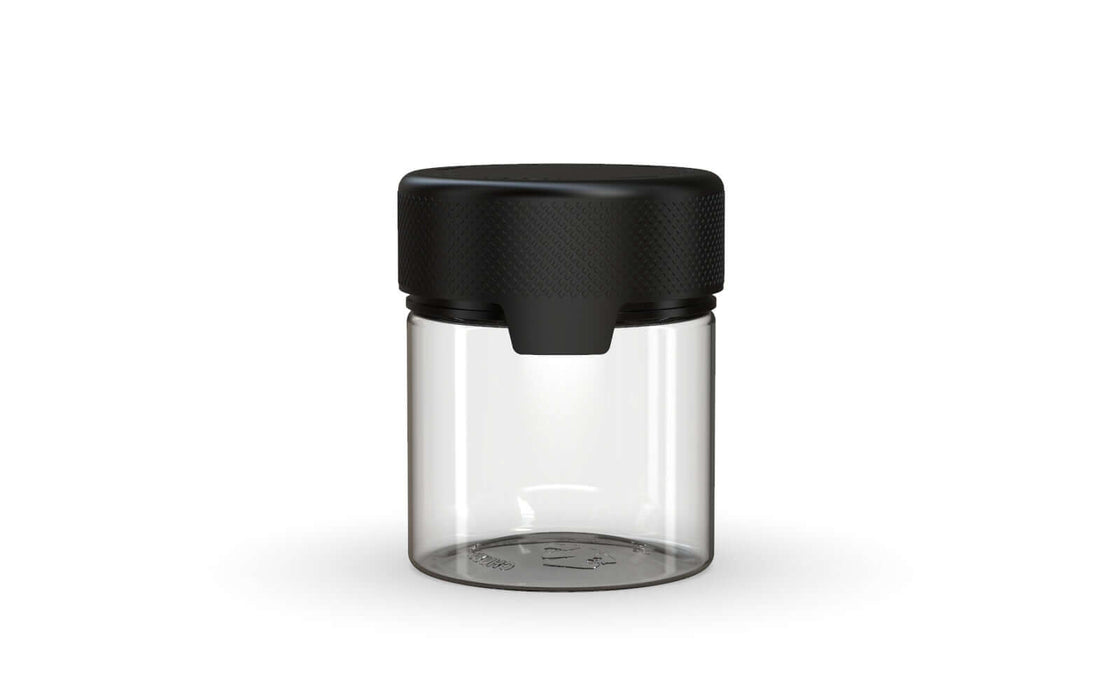 90CC/3FL.OZ/90ML Aviator CR - Recipiente com vedação interna e adulteração - Natural transparente com tampa preta opaca