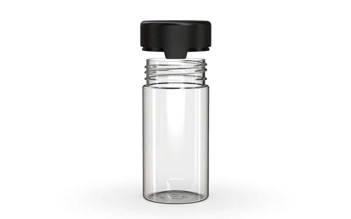 180CC/6FL.OZ/180ML Aviator CR - Container - Clear Natural With Opaque Black Lid