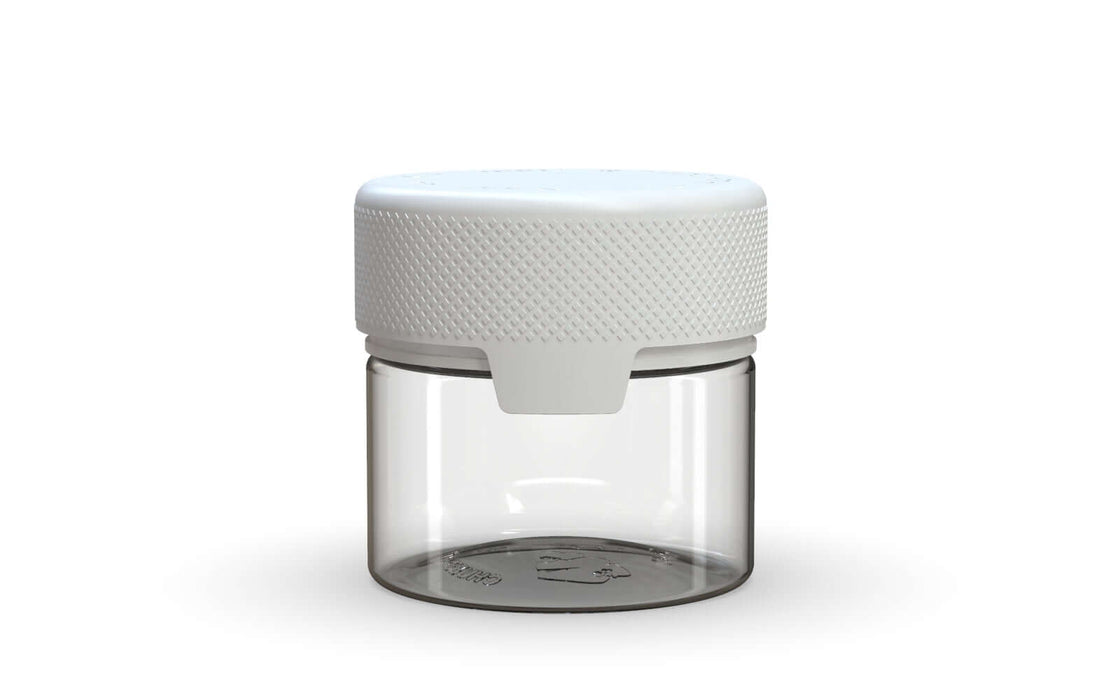 60CC/2FL.OZ Aviator CR - Container With Inner Seal & Tamper - Clear Natural With Opaque White Lid