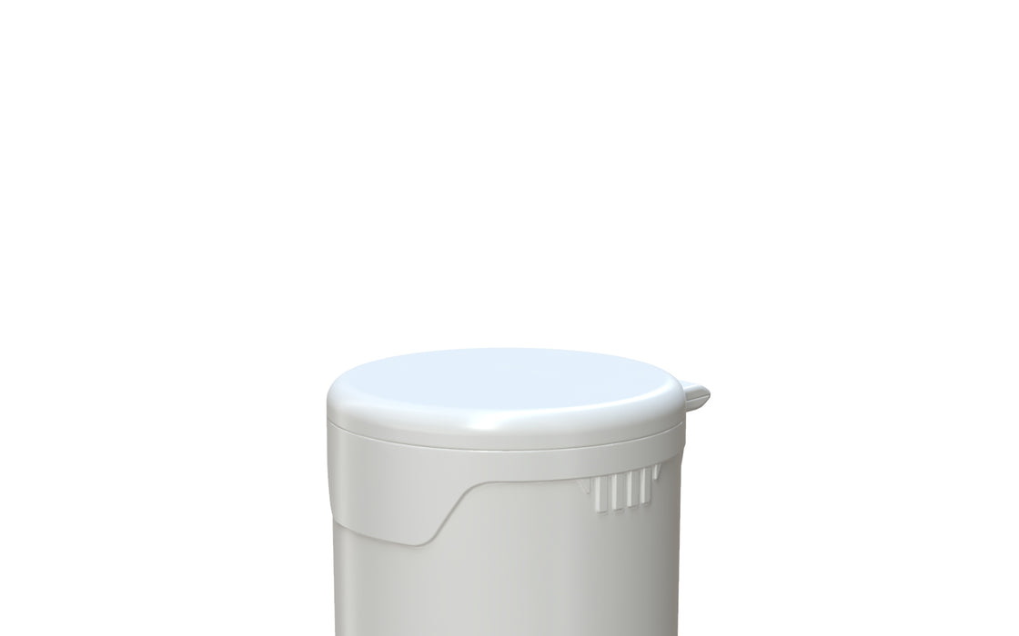 AVIATOR CR - POPCAP TUBE 98MM - OPAQUE WHITE WITH OPAQUE WHITE LID