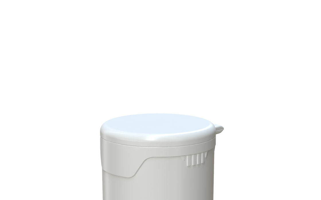 AVIATOR CR - POPCAP TUBE 116MM - OPAQUE WHITE WITH OPAQUE WHITE LID