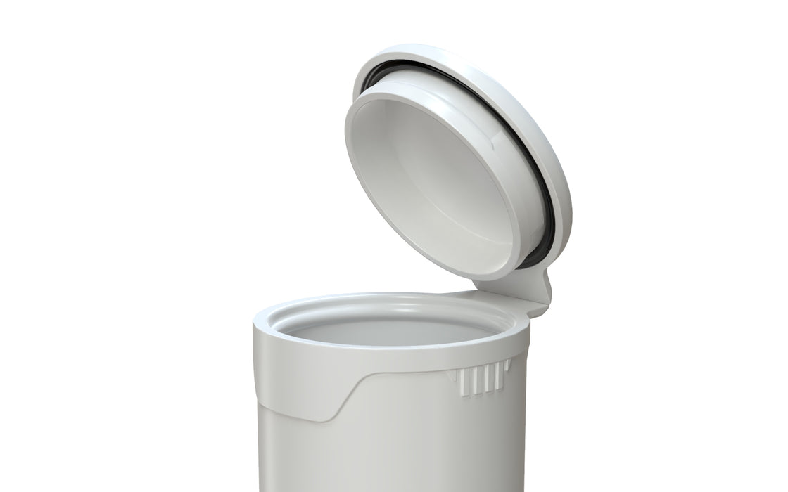 AVIATOR CR - POPCAP TUBE 98MM - OPAQUE WHITE WITH OPAQUE WHITE LID