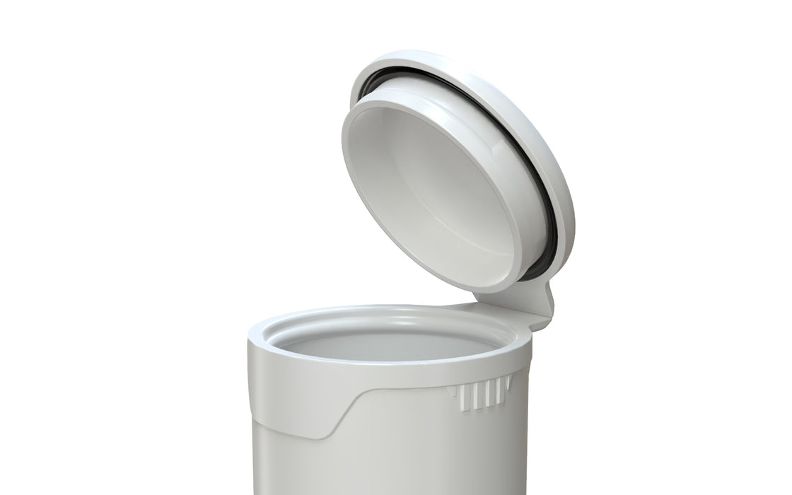 AVIATOR CR - POPCAP TUBE 116MM - OPAQUE WHITE WITH OPAQUE WHITE LID