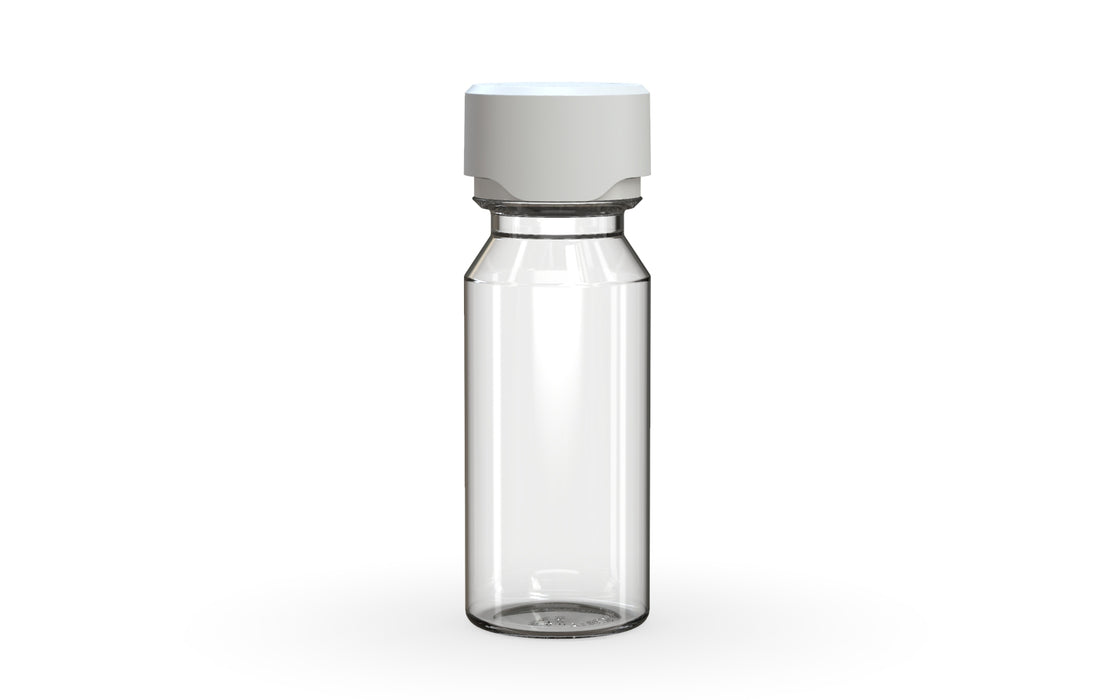 Chubby Gorilla Aviator Shot Bottle 60ml - Clear bottle & White Cap
