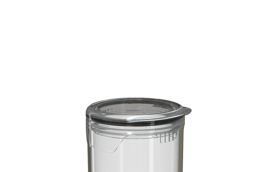 AVIATOR CR - POPCAP TUBE 116MM - TRANSLUCENT WITH CLEAR LID