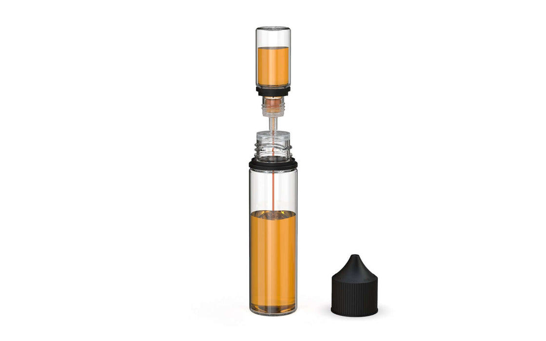 Chubby Gorilla - 10ML Production-Ready Unicorn Bottle - Clear Bottle / Black Cap - V3 - With Reducer