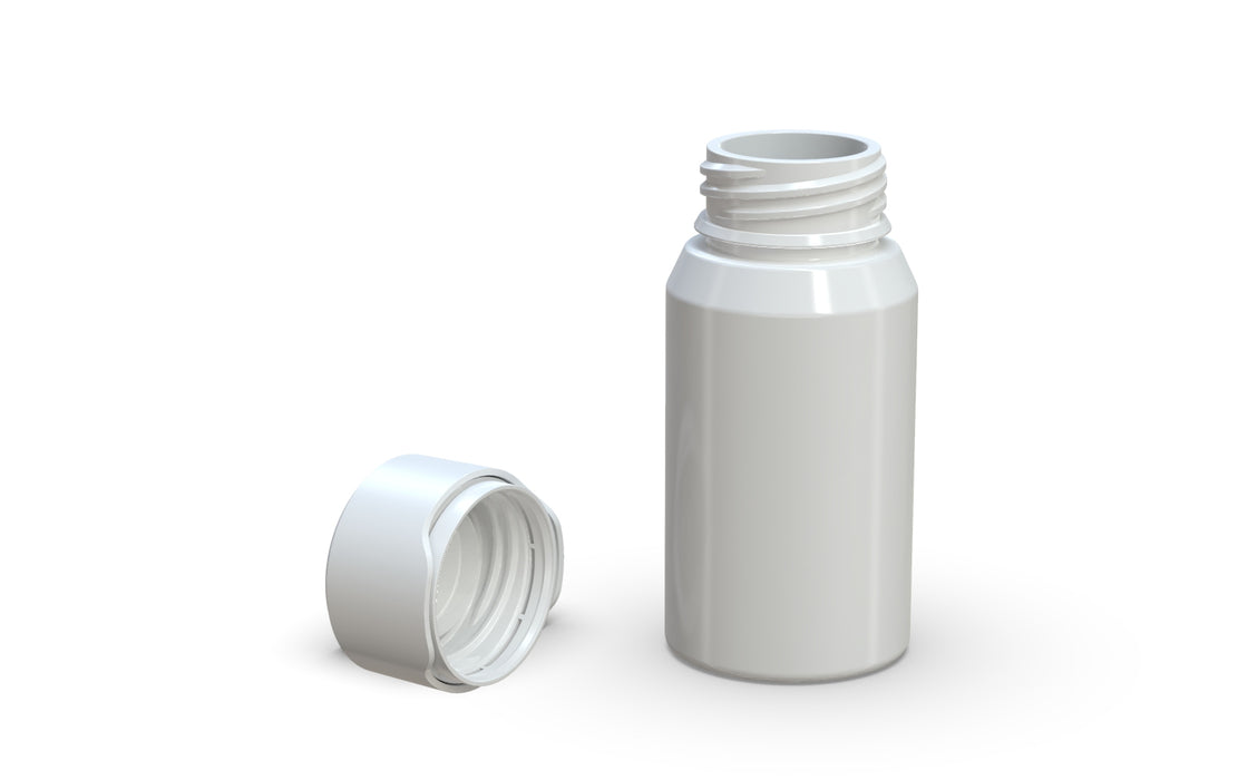 Chubby Gorilla Aviator Shot Bottle 60ml Mini - White bottle & White Cap