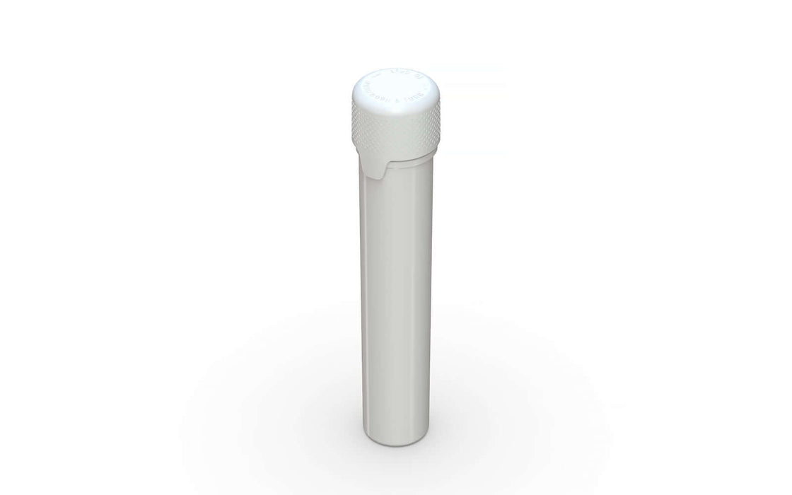 AVIATOR CR - TUBE 100MM FLAT WITH INNER SEAL & TAMPER - OPAQUE WHITE WITH OPAQUE WHITE LID