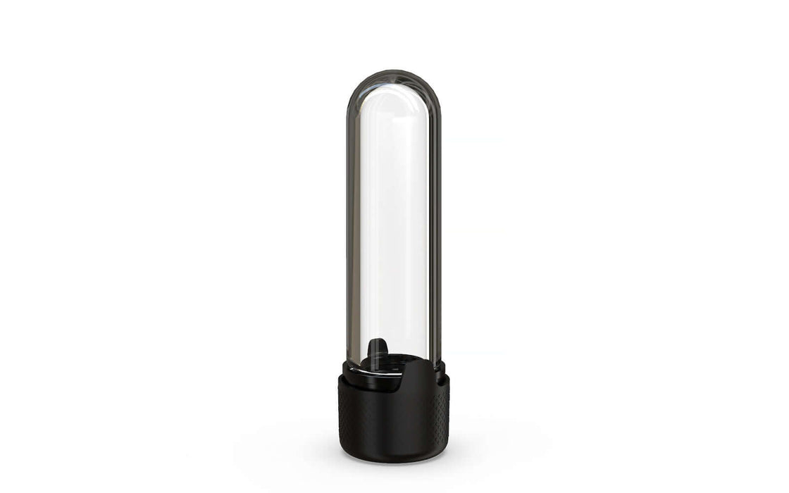 510 Cartridge Aviator CR Container Round Top - Clear Natural With Opaque Black Lid