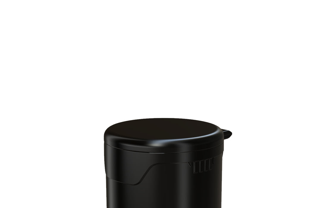 AVIATOR CR - POPCAP TUBE 116MM - OPAQUE BLACK WITH OPAQUE BLACK LID