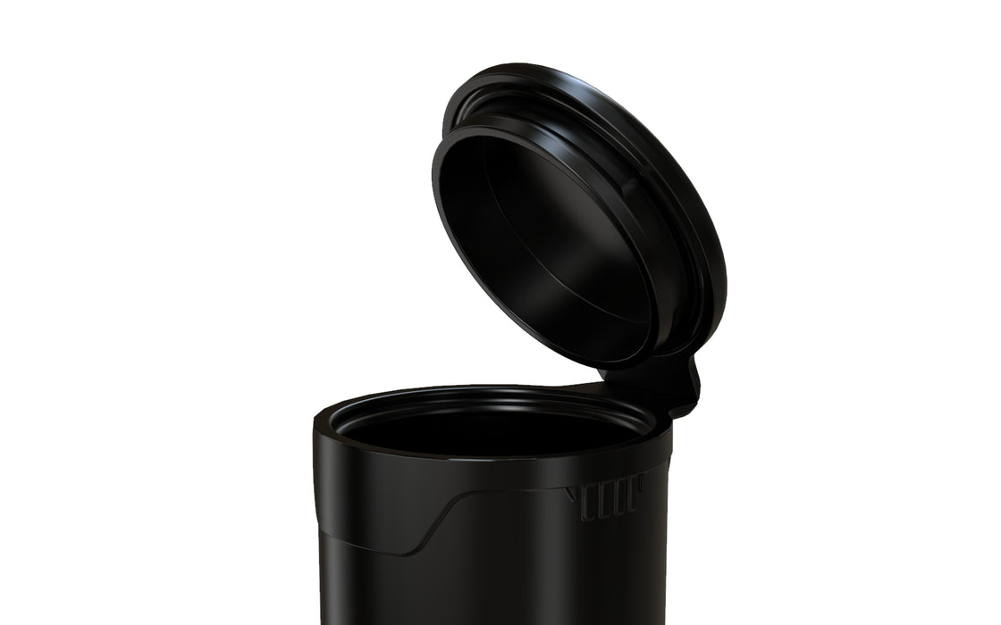 AVIATOR CR - POPCAP TUBE 116MM - OPAQUE BLACK WITH OPAQUE BLACK LID
