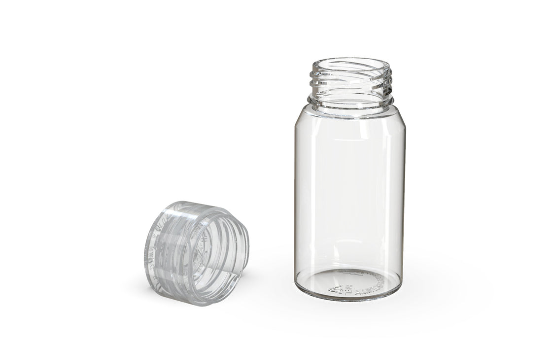 Chubby Gorilla Aviator Shot Bottle 60ml Mini - Clear bottle & Clear Cap