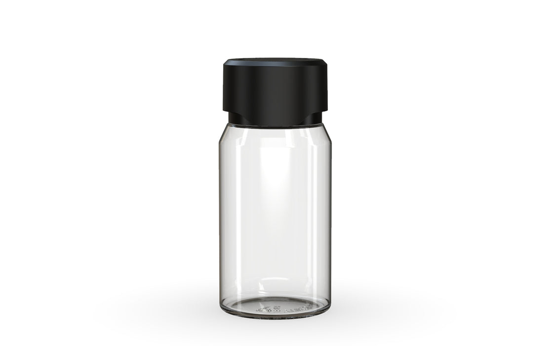 Chubby Gorilla Aviator Shot Bottle 60ml Mini - Clear bottle & Black Cap