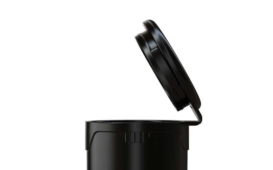 AVIATOR CR - POPCAP TUBE 116MM - OPAQUE BLACK WITH OPAQUE BLACK LID