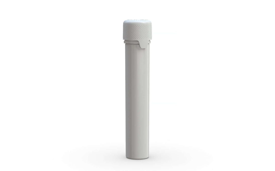 AVIATOR CR - TUBE 100MM FLAT WITH INNER SEAL & TAMPER - OPAQUE WHITE WITH OPAQUE WHITE LID