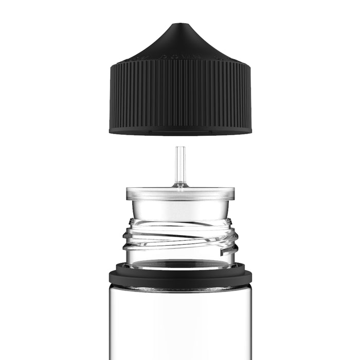Chubby Gorilla V3 - 100ML Production-Ready Unicorn Bottle - Clear Bottle / Black Cap