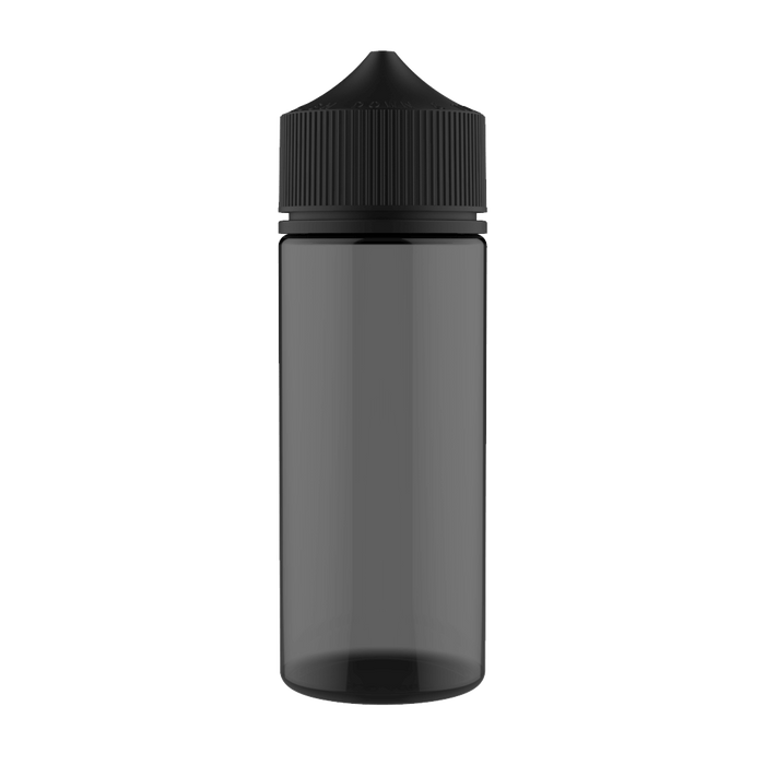 Chubby Gorilla - 120ML Production-Ready Unicorn Bottle - Translucent Black Bottle / Black Cap - V3