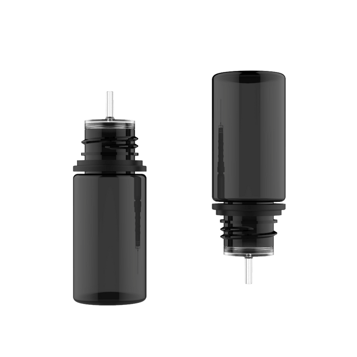 Chubby Gorilla Chubby Gorilla - 30ML Stubby Unicorn Bottle - Transparent Black Bottle / Black Cap - V3