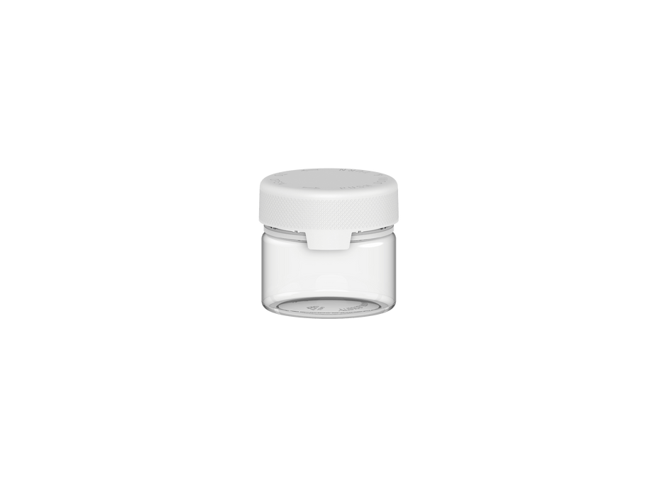 300CC/10FL.OZ/300ML Aviator CR - XL Container With Inner Seal & Tamper - Clear Natural With Opaque White Lid