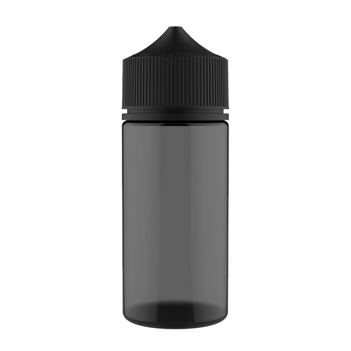 Chubby Gorilla - 100ML Unicorn Bottle - Transparent Black Bottle / Black Cap - V3 - Copackr.com