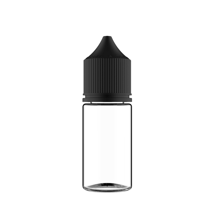 Chubby Gorilla Chubby Gorilla - 30ML Stubby Unicorn Bottle - Clear Bottle / Black Cap - V3
