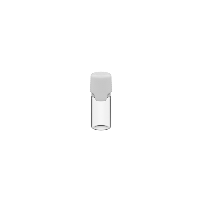 Chubby Gorilla Aviator 10ML Bottle With Inner Seal & Tamper Evident Breakoff Band - Clear Natural Bottle / Opaque White Cap