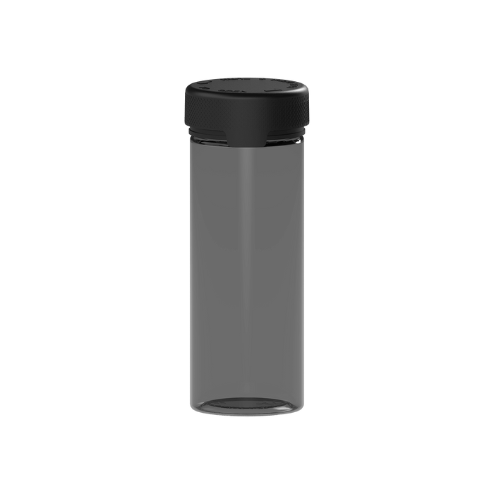 240CC/8FL.OZ/240ML Aviator CR - Container With Inner Seal & Tamper - Translucent Black With Opaque Black Lid - Copackr.com