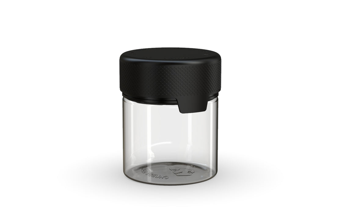 90CC/3FL.OZ Aviator CR - Container With Inner Seal & Tamper - Clear Natural With Opaque Black Lid