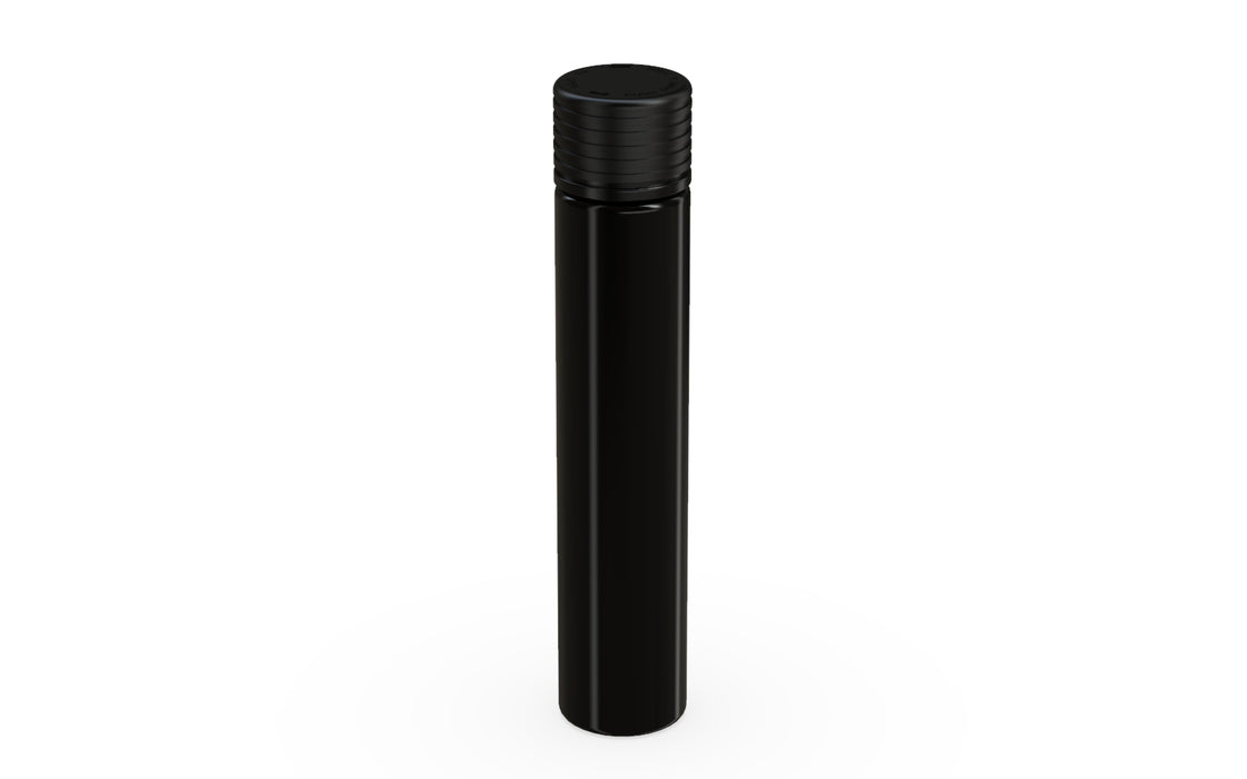 SPIRAL CR - TUBE 115MM WITH INNER SEAL & TAMPER - OPAQUE BLACK WITH OPAQUE BLACK LID