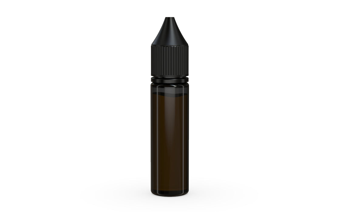 Chubby Gorilla - 20ML Production-Ready Unicorn Bottle - Transparent Black Bottle / Black Cap - V3