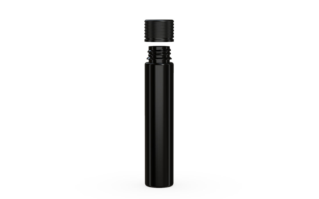 SPIRAL CR - TUBE 115MM WITH INNER SEAL & TAMPER - OPAQUE BLACK WITH OPAQUE BLACK LID