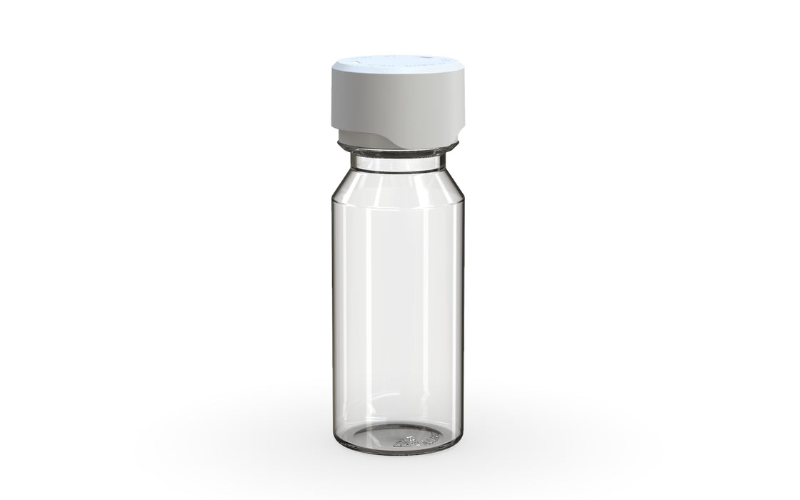 Chubby Gorilla Aviator Shot Bottle 60ml - Clear bottle & White Cap