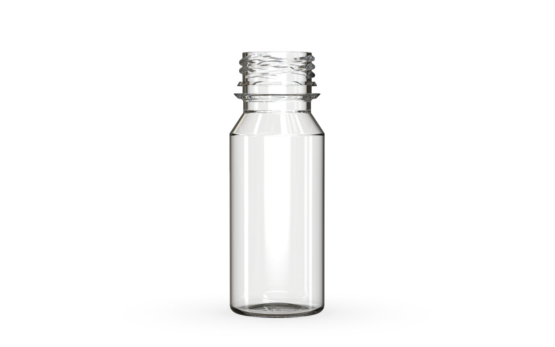 Chubby Gorilla Aviator Shot Bottle 60ml - Clear bottle & White Cap