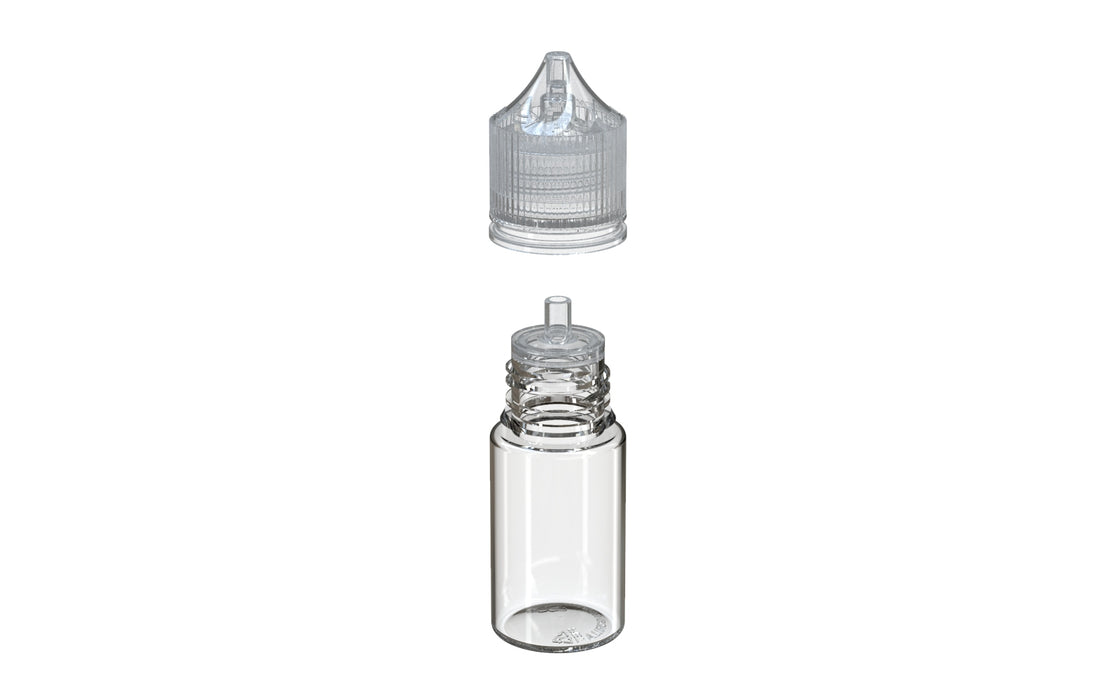 Chubby Gorilla - 30ML Stubby Production-Ready Unicorn Bottle - Clear Bottle / Natural Cap - V3 with Reducer tip