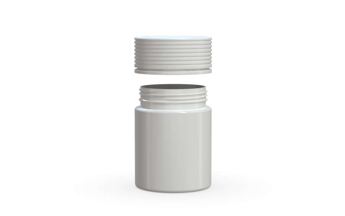 120CC/4FL.OZ Spiral CR - Opaque white bottle with Opaque white Lid