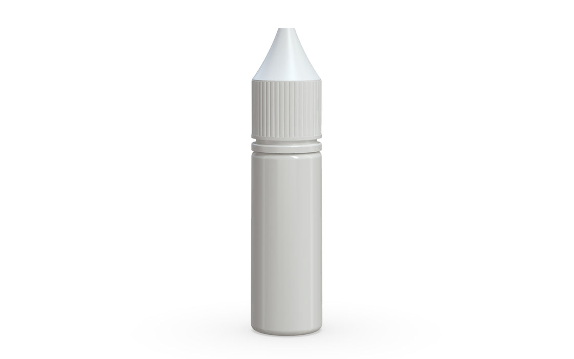 Chubby Gorilla - 15ML V3 Production-Ready Unicorn Bottle - Opaque White Bottle / White Cap - V3