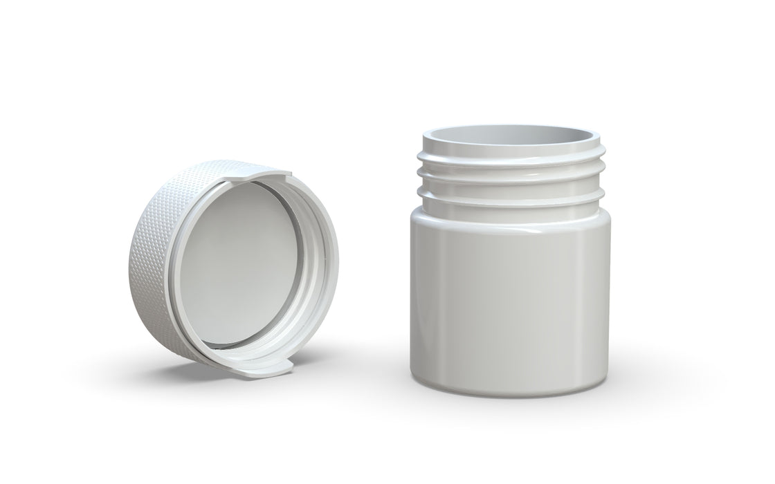 90CC/3FL.OZ/90ML Aviator CR - Container With Inner Seal & Tamper - Opaque White With Opaque White Lid