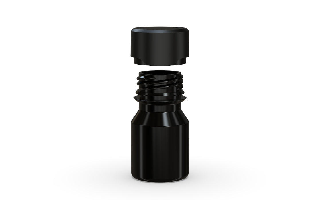 Chubby Gorilla Aviator Shot Bottle 30ml - Black bottle & Black Cap