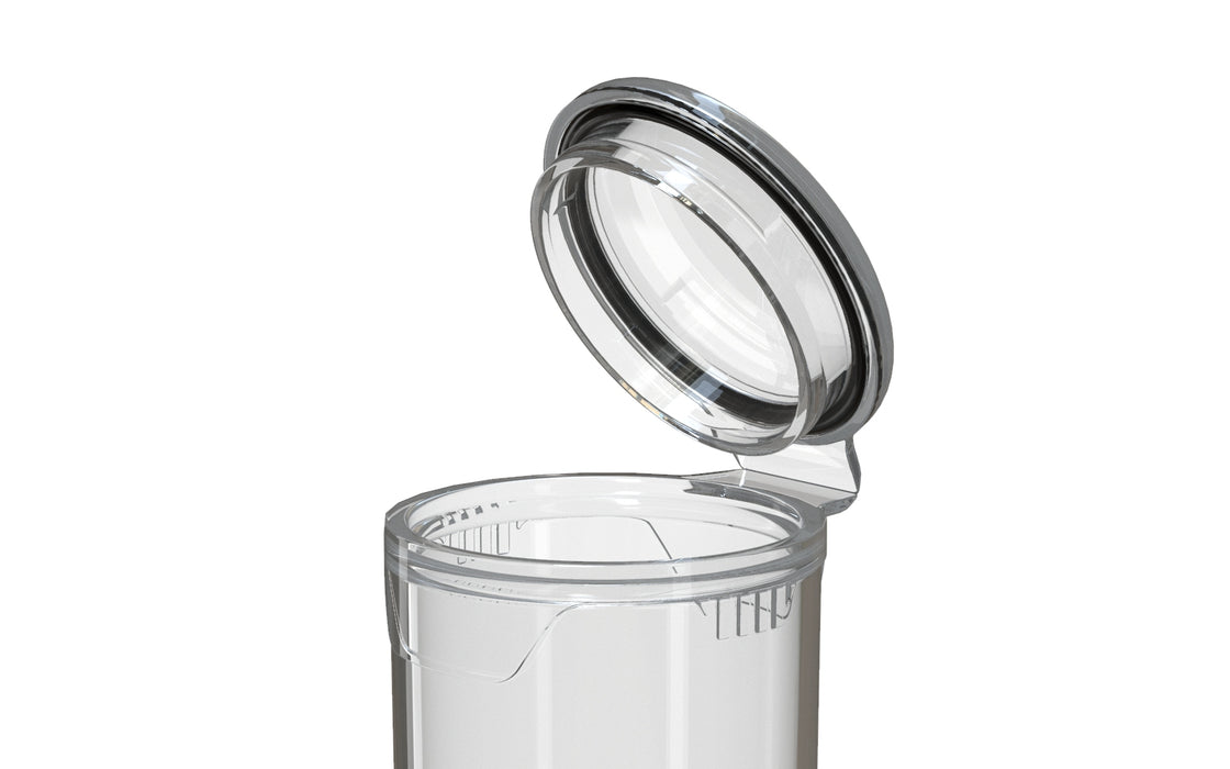 AVIATOR CR - POPCAP TUBE 116MM - TRANSLUCENT WITH CLEAR LID