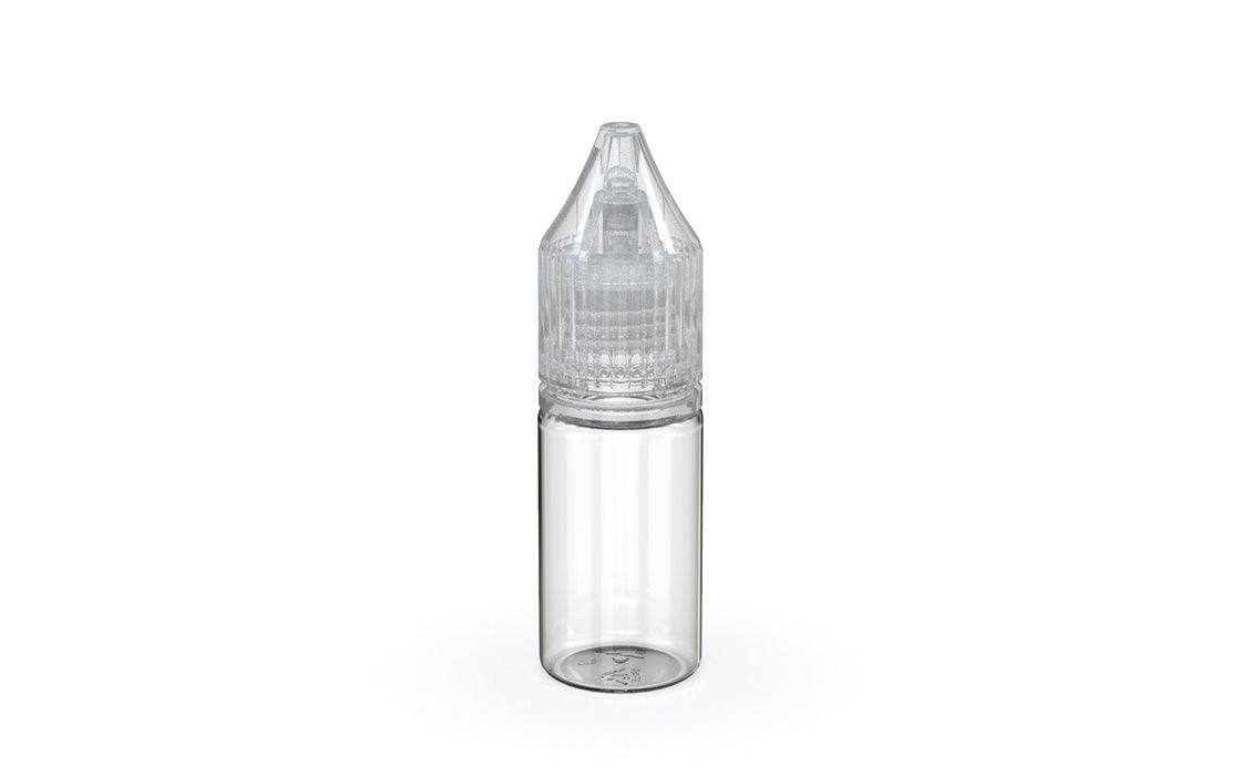 Chubby Gorilla - 10ML Production-Ready Unicorn Bottle - Clear Bottle / Clear Cap - V3 - With Reducer