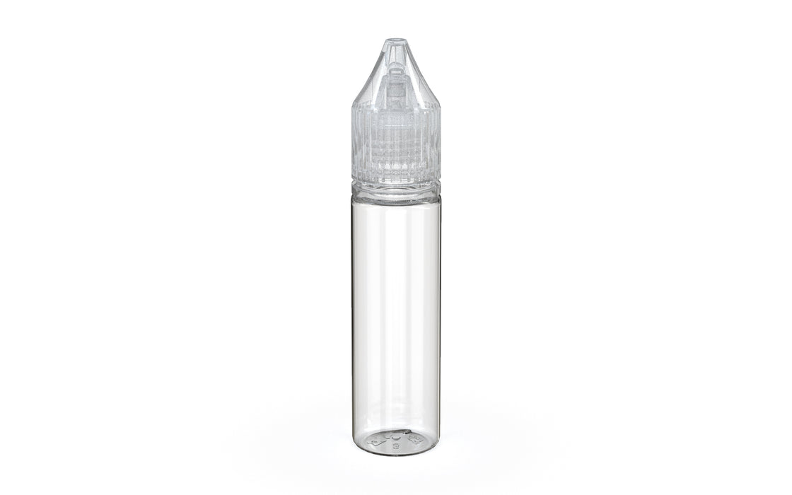 Chubby Gorilla - 20ML Production-Ready Unicorn Bottle - Clear Bottle / Clear Cap - V3 with Reducer Tip