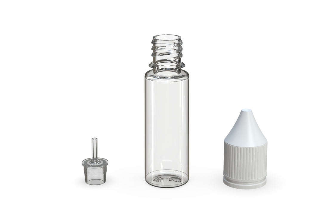 Chubby Gorilla - 15ML V3 Production-Ready Unicorn Bottle - Clear Bottle / White Cap - V3