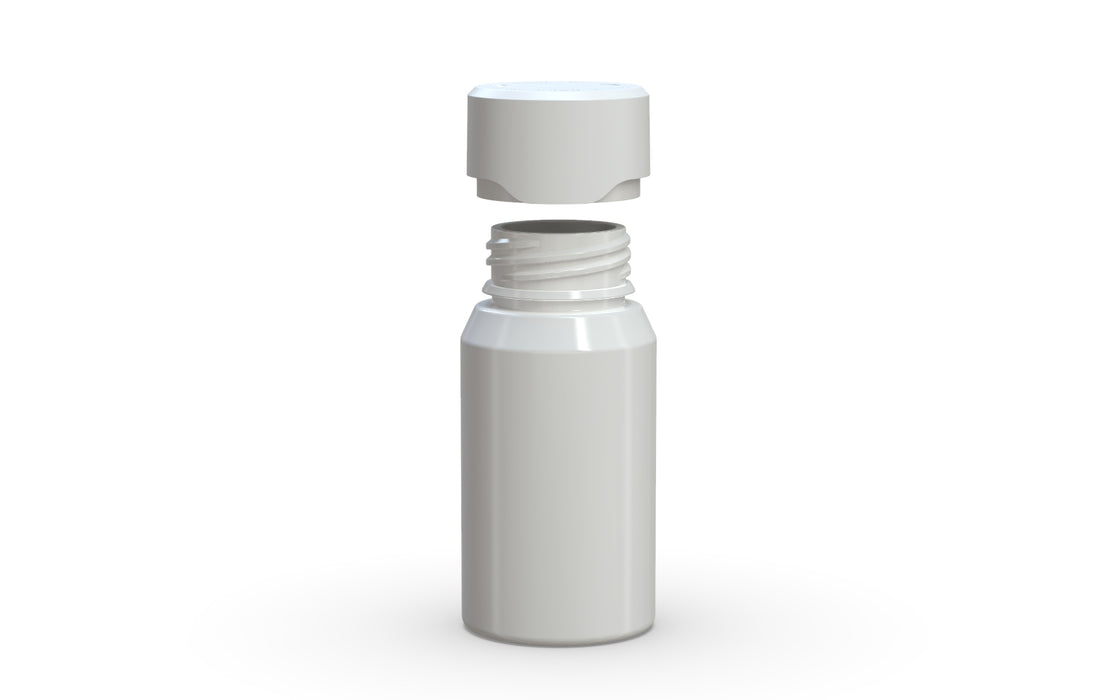 Chubby Gorilla Aviator Shot Bottle 60ml Mini - White bottle & White Cap
