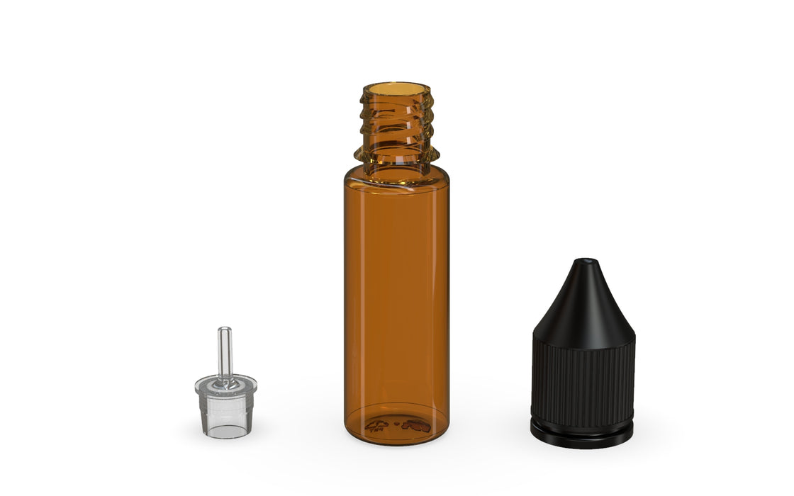Chubby Gorilla - 15ML V3 Production-Ready Unicorn Bottle - Amber Bottle / Black Cap