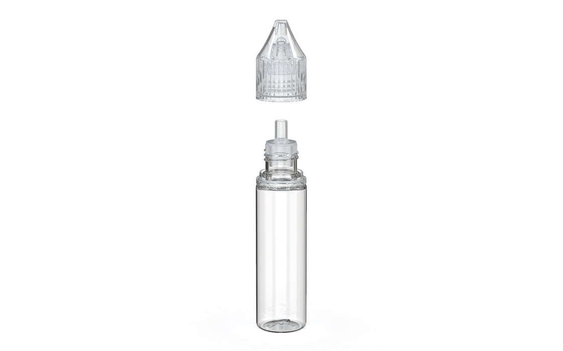 Chubby Gorilla - 20ML Production-Ready Unicorn Bottle - Clear Bottle / Clear Cap - V3 with Reducer Tip
