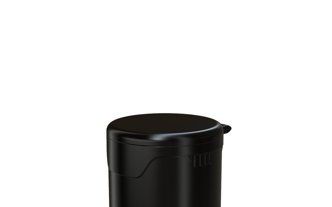 AVIATOR CR - POPCAP TUBE 98MM - OPAQUE BLACK WITH OPAQUE BLACK LID