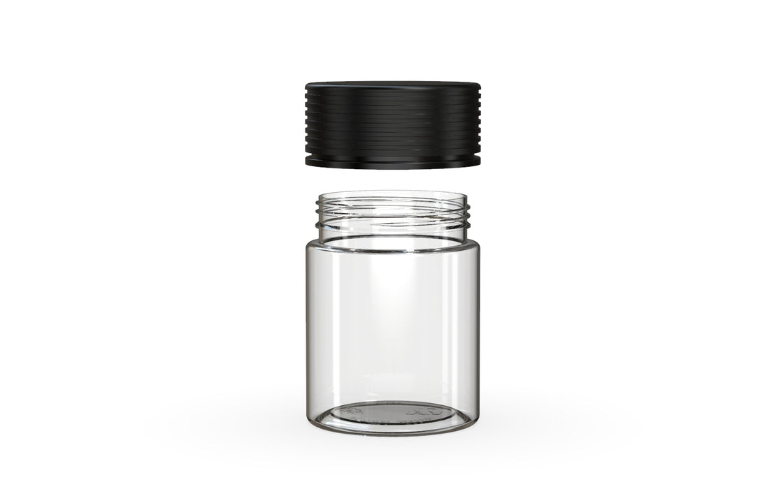 120CC/4FL.OZ Spiral CR - Clear Natural With Opaque Black Lid