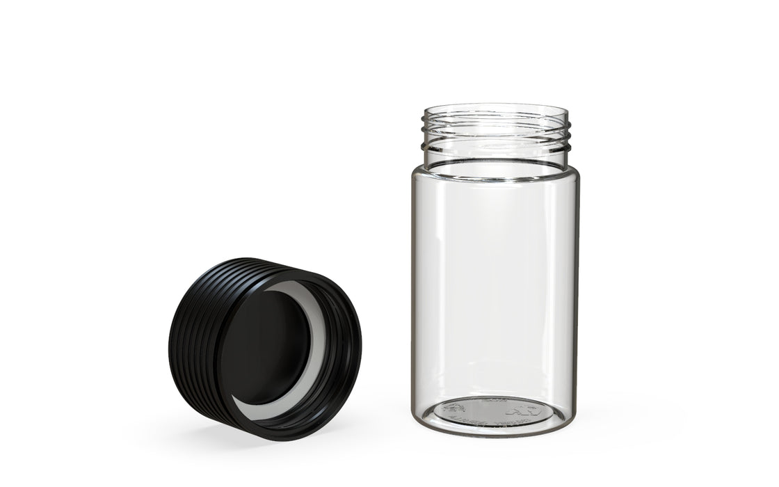 Chubby Gorilla - 60ML Mini Spiral Bottle - Clear Natural Bottle / Opaque Black Cap