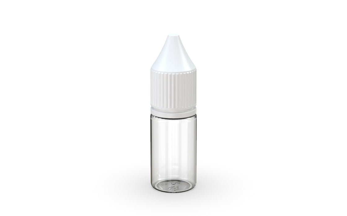 Chubby Gorilla - 10ML Production-Ready Unicorn Bottle - Clear Bottle / White Cap - V3 - With Reducer