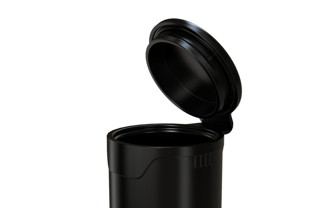 AVIATOR CR - POPCAP TUBE 98MM - OPAQUE BLACK WITH OPAQUE BLACK LID